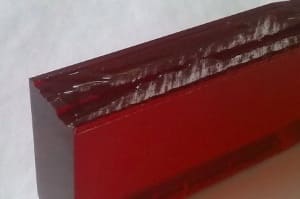 Plexiglas - Klebeverbindung zur Bearbeitung Plexisklo - lepený spoj určený k opracování
